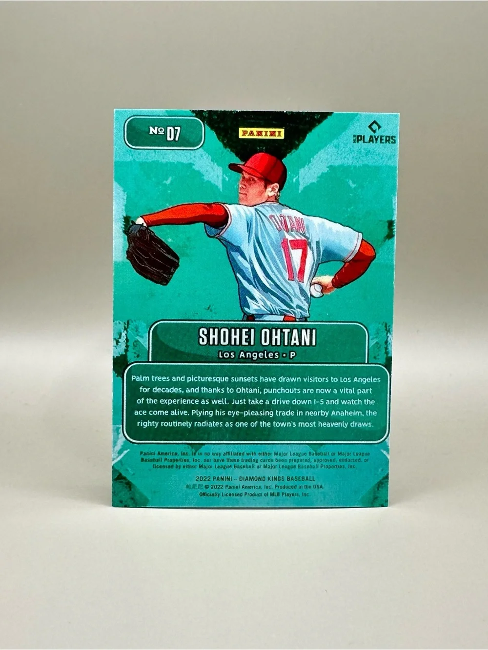 Shohei Ohtani Lot of (4) 2022 Panini Downtown #D7 Novelty Baseball Cards.